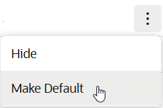 Screenshot of the Make Default option on the More menu.