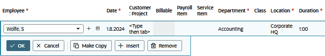 Time Tracking subtab