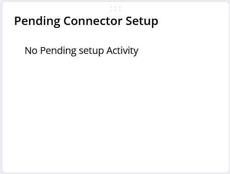 Sample screenshot of the Pending Connector Setup portlet.
