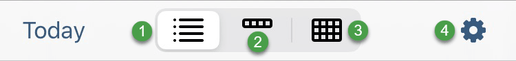 Screenshot of the NetSuite for iOS Calendar Bar icon