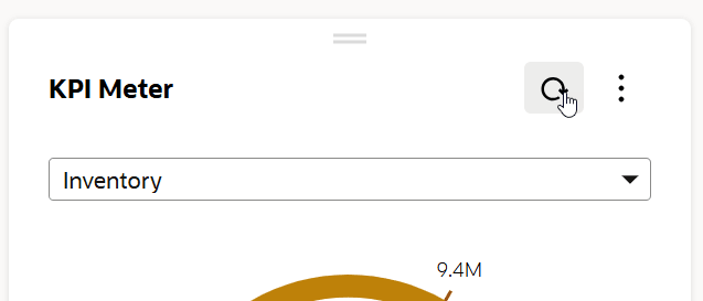 Refresh icon on the Report portlet.