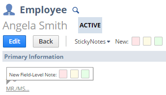 Sticky Notes Field Note