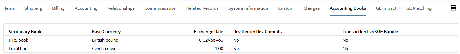 Base currency in the transaction record.