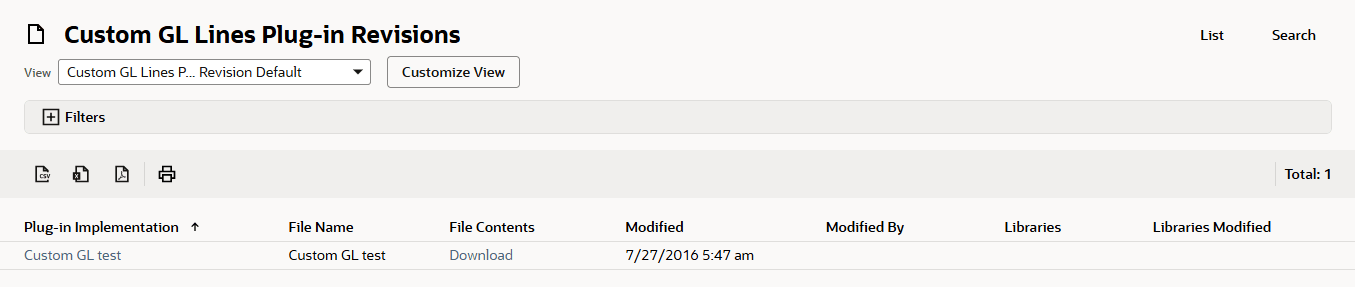 Custom GL Lines Plug-in Revision page