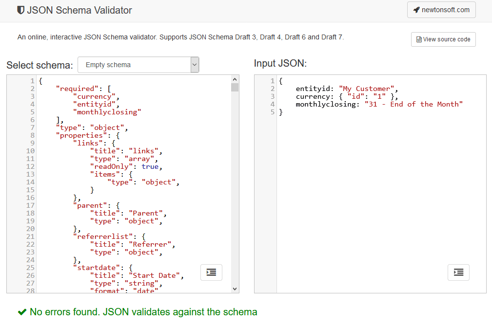 The JSON Schema Validator