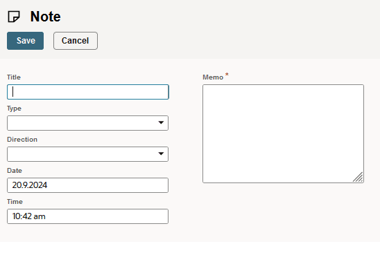 Sample custom note dialog.