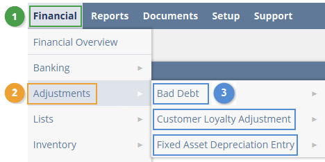 Sample custom transaction link highlighting the section, category, and label.