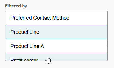 Segment filtering multi-select example.