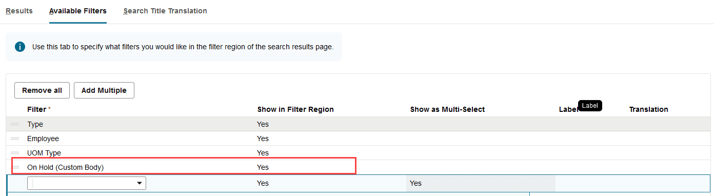 Sort by bill type example.