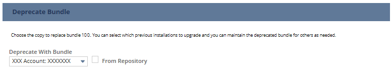 Deprecate bundle for managed bundle.
