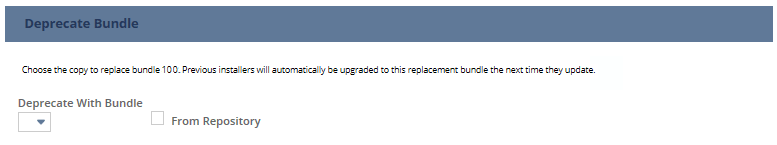 Deprecate bundle