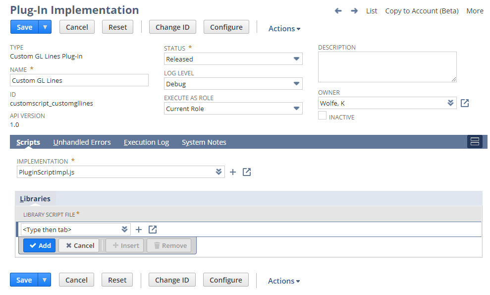 Custom GL Lines Plug-in Plug-In Implementation page.