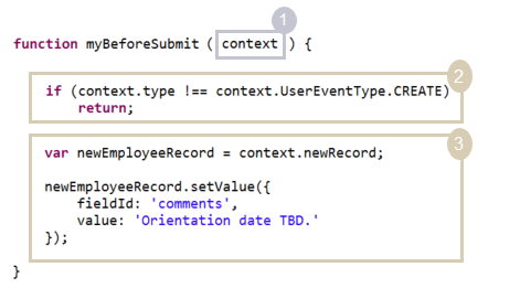 Sample beforeSubmit entry point function.