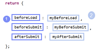 Return statement for all user event script entry points.