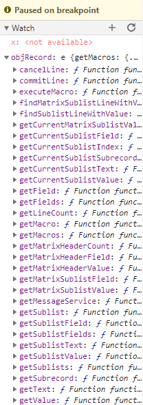 Chrome DevTools with Watch variables expanded.
