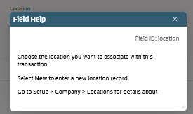 Advanced PDF/HTML Template Field Help example with the Field ID outlined in red.