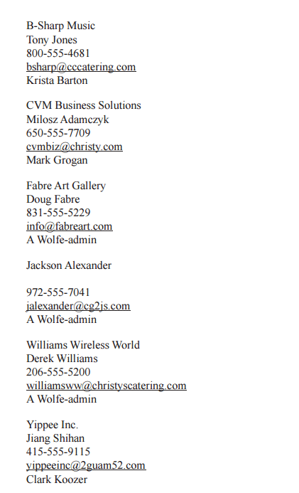 Sample Saved Search list of results.