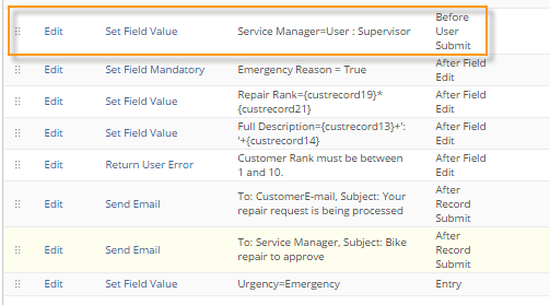 Screenshot with the Set Field Value settings highlighted.