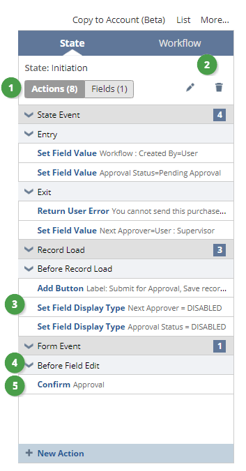 A screenshot of a State tab in a sample workflow.