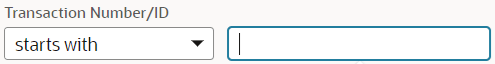Set the Transaction Number or ID filter