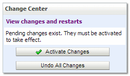 Activate changes