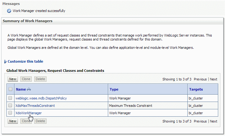 Select XdoWorkManager link