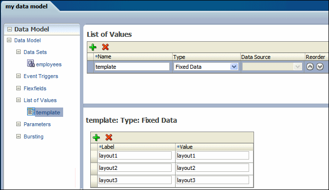 Defining the List of Values