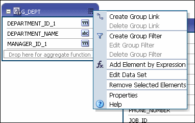 Group-level Actions menu