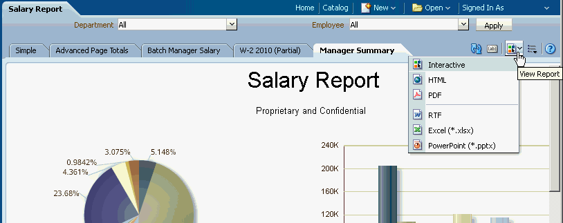 View Report list