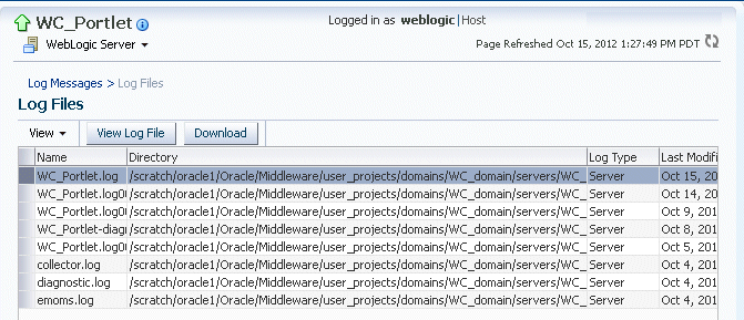 Description of viewlog.gif follows