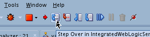 Step Over button