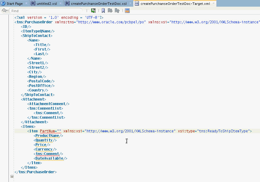 Generated template
