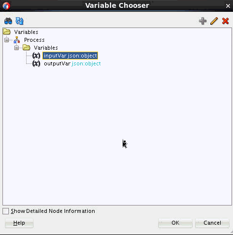 Variable Chooser dialog.