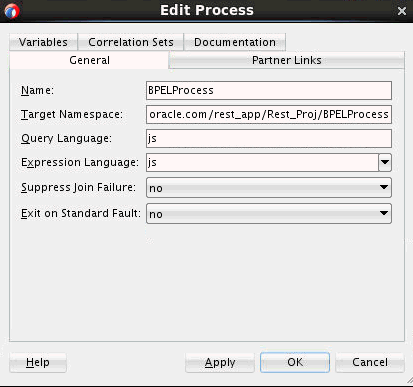 Edit Process dialog