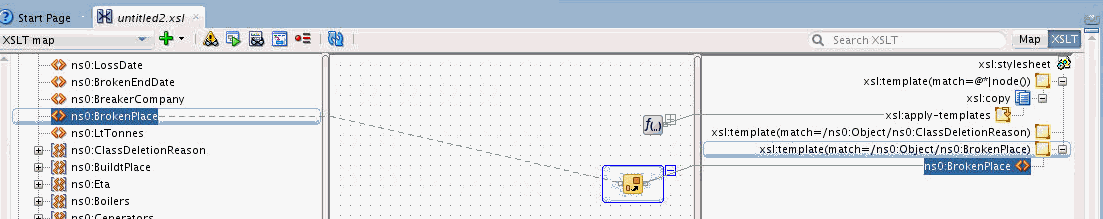 upper-case function applied